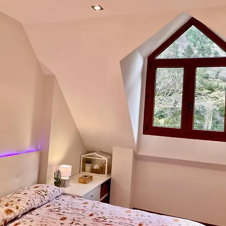 Calmfranc Atico Abuhardillado Con Vistas Al Rio Y La Montana Avistamiento De Ciervos En Pueblo Canfranc